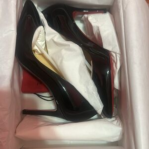 Christian Louboutin Pigalle 85mm Black Patent Calf Pumps
